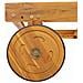 Lettini prendisole  2 pz con cuscini e ruote Rosso Legno massello Acacia, Lettino prendisole pieghevole  con ruote e cuscino Rosso Legno massello Acacia - Foto miniatura 4