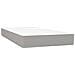 Letto a Molle Materasso e LED Grigio Chiaro 80x200 cm Tessuto - Foto miniatura 6