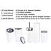 Set Di 4 Sottobicchieri Rotondi In Silicone Autoadesivi Per Bicchieri Tumbler  L - Foto miniatura 5