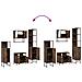 Set Mobili da Bagno 4 pz Rovere Fumo in Legno Multistrato - Foto miniatura 9