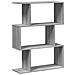 Libreria Divisorio 3Piani Grigio Sonoma 70x24x97 cm Truciolato - Foto miniatura 1