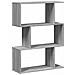 Libreria Divisorio 3Piani Grigio Sonoma 70x24x97 cm Truciolato - Foto miniatura 7