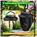 Lanterna Solare Da Giardino Esterno - Design Uccello, Nera, Impermeabile Ip65 - Foto miniatura 7