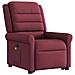 Poltrona Alzapersona Massaggiante Elettrica Rosso Vino Tessuto - Foto miniatura 4