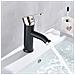 Rubinetto per lavabo da bagno, Blackswan, tipo M96, modello nero opaco /oro, misura 17 cm - Foto miniatura 2