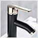 Rubinetto per lavabo da bagno, Blackswan, tipo M96, modello nero opaco /oro, misura 17 cm - Foto miniatura 4