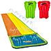 Scivolo d'acqua Slip N Slide a Doppia Corsia con Piscina e 2 Boogie - 5,5m di divertimento estivo per giardino - Foto miniatura 1