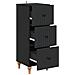 Mobile con Cassetti Nero 33 x 34,5 x 90 cm Legno ingegnerizzato - Foto miniatura 3