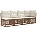 Set Divano da Giardino 9 pcs Beige polyrattan - Foto miniatura 3