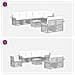 Set Divano da Giardino 9 pcs Beige polyrattan - Foto miniatura 7