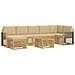Set di divani da esterno 8 pcs Bianco e Beige 59 x 59 x 37 cm - Foto miniatura 1