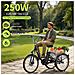 Triciclo Elettrico Carico 24'' M300 Batteria 36V 22Ah 250W 40-70km 25km /h 7 Velocità Schermo LCD Acceleratore a Pedale Freno Meccanico Ebike con Cestello Posteriore per Adulti - Foto miniatura 5
