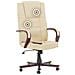 Poltrona Ufficio Massaggiante E Riscaldante Pelle Beige Diamond - Foto miniatura 1