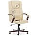 Poltrona Ufficio Massaggiante E Riscaldante Pelle Beige Diamond - Foto miniatura 4