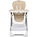 Linn Plus Seggiolone Pappa Compatto Reclinabile Regolabile E Pieghevole Con Vassoio Staccabile Cinture A 5 Punti Con Cuscino Riduttore E Ruote Fino 15 Kg (beige)  - Foto miniatura 6