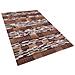 Tappeto Rettangolare In Pelle Marrone 160x230cm Herekli - Foto miniatura 1