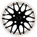 Kt970 W / ib 15 - Set Di Borchie Missouri, 15 Pollici, Con Bordo Bianco, Colore: Nero, 4 Pezzi - Foto miniatura 1