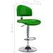 Sgabello Da Bar Verde In Similpelle - Foto miniatura 7