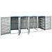 Copri Bidoni Pattume Quadruplo 276,5x77,5x112,5 cm Acciaio Inox - Foto miniatura 10