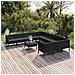 Set Divani Da Giardino 12 Pz Con Cuscini In Polyrattan Nero - Foto miniatura 1