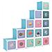 Scaffale Portaoggetti Per Bambini Con 15 Cubi Blu In Pp - Foto miniatura 2