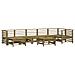 Set Divani Da Giardino 8pz Con Cuscini Legno Impregnato Di Pino - Foto miniatura 3