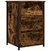 Comodino Rovere Fumo 40x36x60 Cm In Legno Multistrato - Foto miniatura 2