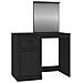 Toeletta Con Specchio Nera 90x50x132,5 Cm Legno Multistrato - Foto miniatura 2