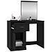 Toeletta Con Specchio Nera 90x50x132,5 Cm Legno Multistrato - Foto miniatura 7