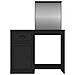 Toeletta Con Specchio Nera 90x50x132,5 Cm Legno Multistrato - Foto miniatura 8