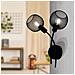 Applique Moderna Wrington 1 2 Luci Acciaio Nero - Foto miniatura 1