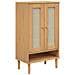 Scarpiera Senja Aspetto Rattan Marrone 59,5x35x107 Cm Massello - Foto miniatura 2