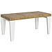 Tavolo Allungabile 90x180/284 Cm Spimbo Mix Piano Bianco Frassino - Gambe Noce - Quercia Natura /bianco Frassino - Foto miniatura 5