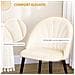 Set 2 Sedie Da Salotto E Sala Da Pranzo Imbottite, In Metallo E Tessuto Effetto Velluto Beige, 52x54x79 Cm - Foto miniatura 6
