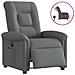 Poltrona Elettrica Reclinabile Grigio Scuro In Tessuto - Foto miniatura 1
