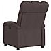 Poltrona Elettrica Reclinabile Marrone Scuro in Tessuto - Foto miniatura 5