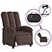 Poltrona Elettrica Reclinabile Marrone Scuro in Tessuto - Foto miniatura 6