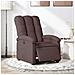 Poltrona Elettrica Reclinabile Marrone Scuro in Tessuto - Foto miniatura 2