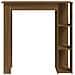 Lusso Casadino -  Tavolino Da Bar Con Ripiani Rovere Marrone 102x50x103,5 Cm - Foto miniatura 2