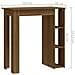 Lusso Casadino -  Tavolino Da Bar Con Ripiani Rovere Marrone 102x50x103,5 Cm - Foto miniatura 6