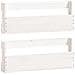 Scarpiere a Parete 2 pz Bianco 59x9x23cm Legno Massello di Pino - Foto miniatura 1