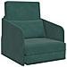 Divano Letto 2-in-1 Verde Scuro 65x80x83 cm Velluto - Foto miniatura 1