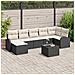 Set di Sofà da Giardino da 7 Pezzi con Cuscini Marrone Rattan PE - Foto miniatura 2