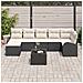 Set di Sofà da Giardino da 7 Pezzi con Cuscini Marrone Rattan PE - Foto miniatura 3