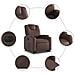 Poltrona Alzapersona Reclinabile Marrone in Similpelle - Foto miniatura 7