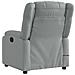 Poltrona Reclinabile Massaggio Elettrica Grigio Chiaro Tessuto - Foto miniatura 5