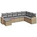 Set Divano da Giardino 8 pz con Cuscini Beige in Polyrattan - Foto miniatura 1