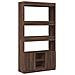 Credenza Rovere Marrone 92x33x180 cm in Legno Multistrato - Foto miniatura 1