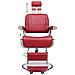 Poltrona Da Barbiere Rossa 68x69x116 Cm In Similpelle - Foto miniatura 1