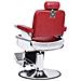 Poltrona Da Barbiere Rossa 68x69x116 Cm In Similpelle - Foto miniatura 3